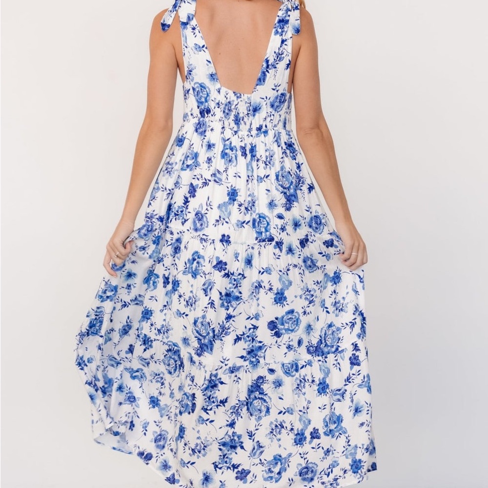 Baltic Born White and Blue Floral Dress - Picture 4 of 12